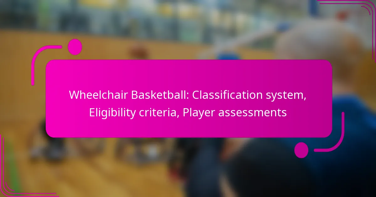 Wheelchair Basketball: Classification system, Eligibility criteria, Player assessments
