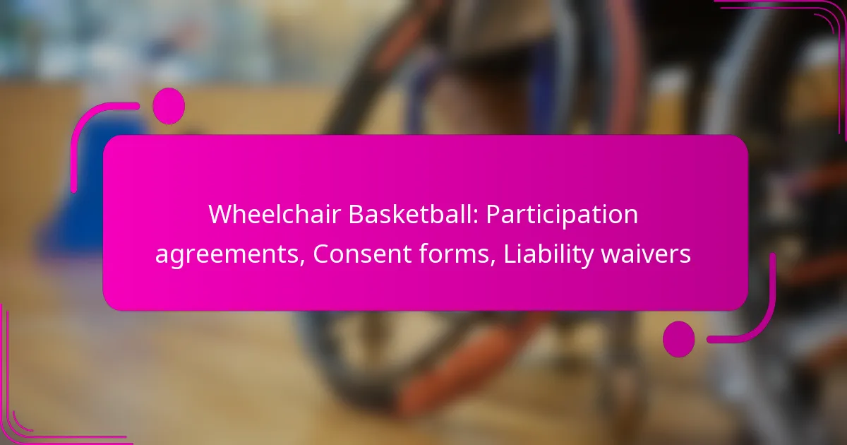 Wheelchair Basketball: Participation agreements, Consent forms, Liability waivers