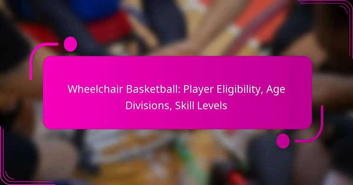 Wheelchair Basketball: Player Eligibility, Age Divisions, Skill Levels