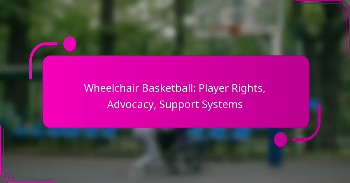 Wheelchair Basketball: Player Rights, Advocacy, Support Systems