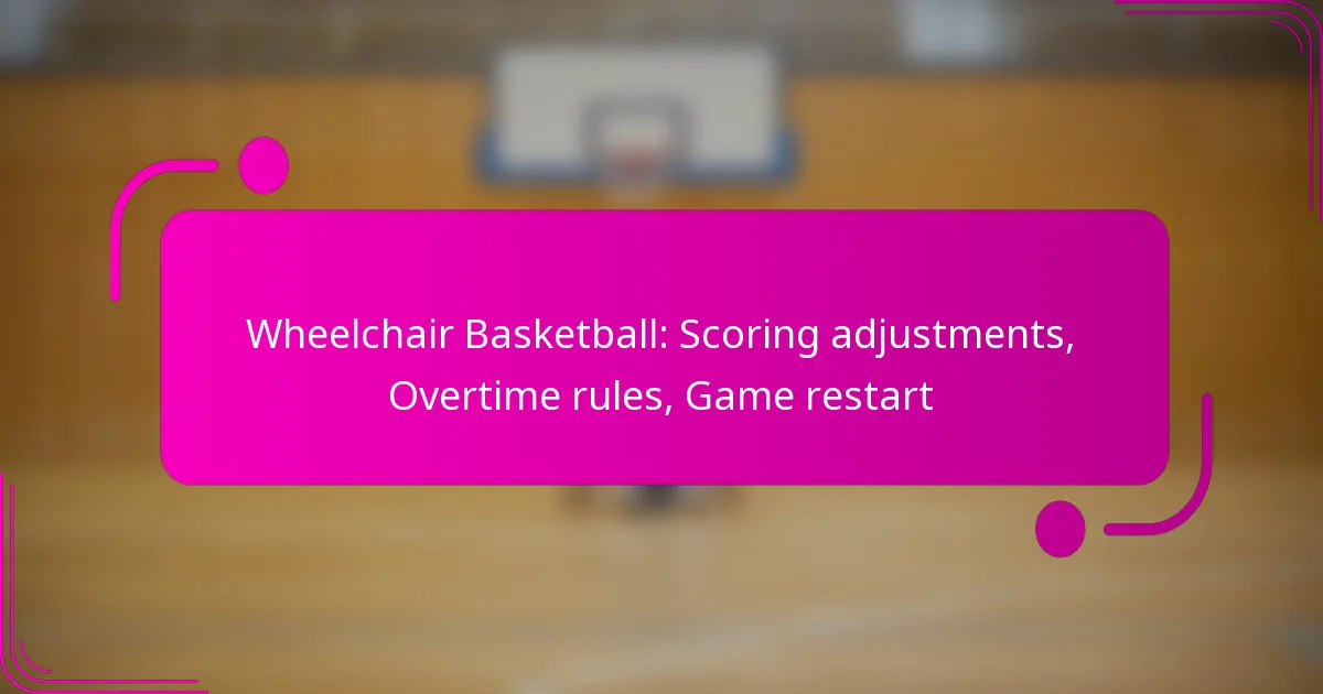 Wheelchair Basketball: Scoring adjustments, Overtime rules, Game restart