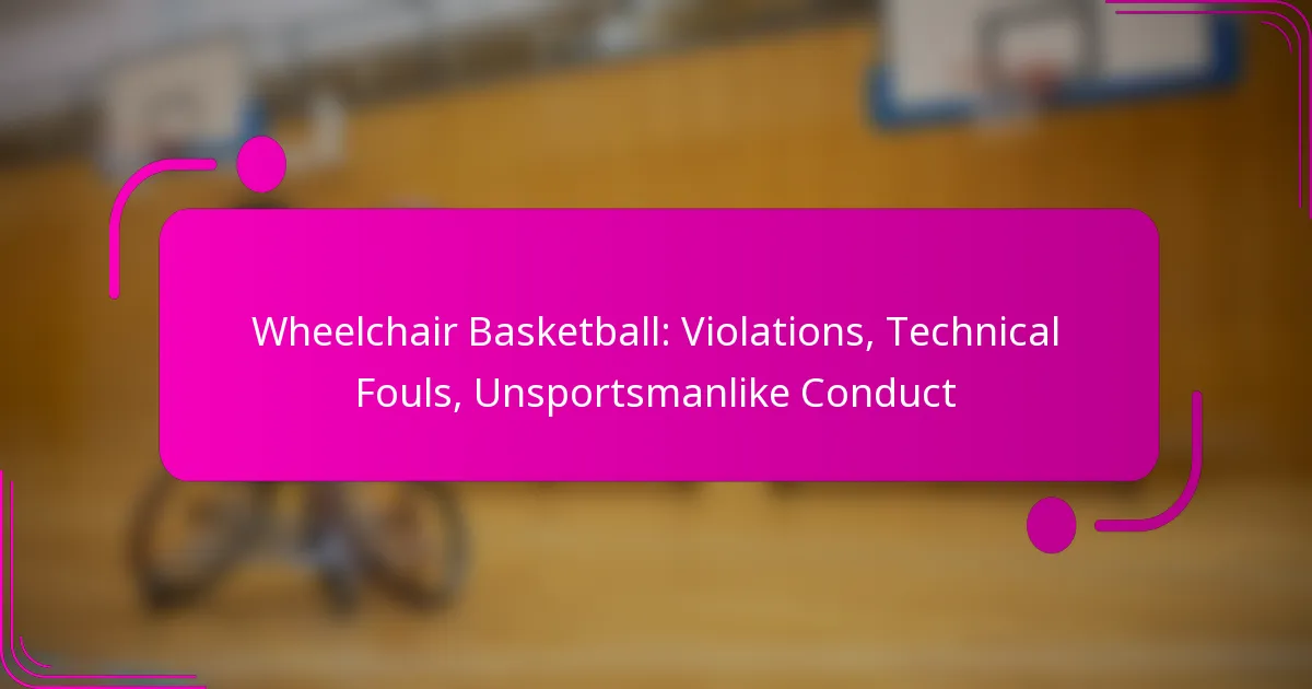 Wheelchair Basketball: Violations, Technical Fouls, Unsportsmanlike Conduct